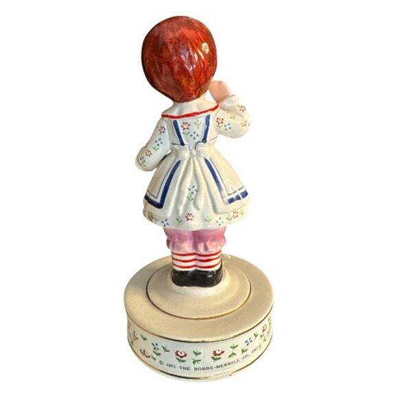 Vintage 1971 Bobbs Merrill Raggefy Ann Figurine Music Box Toyland - Picture 4 of 10